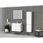 Pierre Cardin Biani Dikili 65CM Beyaz Banyo Dolabı (Ayna,lavabo,alt Dolap)