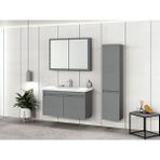 Pierre Cardin Biani Dikili 65CM Matte Grey(Gri) Banyo Dolabı (Ayna,lavabo,alt Dolap) - Antrasit - Gri