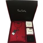 Pierre Cardin Bordo Uzun Kol Pijama Takımı+Atlet+Boxer+Çorap+Kemer+Cüzdan Seti
