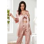 Pierre Cardin Brandy Saten 3'lü Pijama Takım 2075