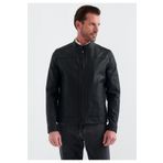 Pierre Cardin Cedric Biker Tarzı Deri Dokuma , Regular Fit, Erkek Suni Deri Mont