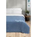 Pierre Cardin Çift Kişilik Logo 180x220 cm İndigo Pamuk Battaniye