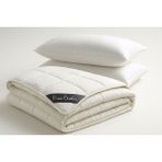 Pierre Cardin Çift Kişilik Yün Yorgan + 2 Adet Silikon Yastık - 195 x 215 cm - Beyaz