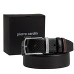 Pierre Cardin Çift Taraflı Deri Erkek Kemeri (En 3,5 cm) PCCİFT04 (Siyah/Kahve, 110 CM)