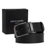 Pierre Cardin Çift Yönlü Deri Erkek Kemeri (En 4 cm) PC4099 (Siyah, 120 CM)