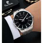 Pierre Cardin Damat ve Takım Elbiseye Özel 2 Yıl Garantili Çelik Kordon Erkek Kol Saati VS.BLKT.1073 - Siyah