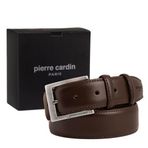 Pierre Cardin Deri Erkek Kemeri (En 3,5 cm) PC2009 (Kahve, 125 CM)