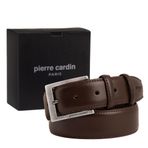 Pierre Cardin Deri Erkek Kemeri (En 3,5 cm) PC2009 (Kahve, 135 CM)