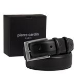 Pierre Cardin Deri Erkek Kemeri (En 3,5 cm) PC2009 (Siyah, 110 CM)