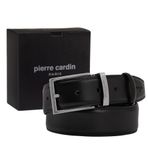 Pierre Cardin Deri Erkek Kemeri (En 3,5 cm) PC2209K (Siyah, 115 CM)