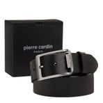 Pierre Cardin Deri Erkek Kemeri (En 4 cm) PC3100 (Siyah, 125 CM)