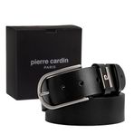 Pierre Cardin Deri Erkek Kemeri (En 4 cm) PCMDL (Siyah, 120 CM)