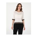 Pierre Cardin Ekru Regular Fit Triko Tişört 50306558-vr019