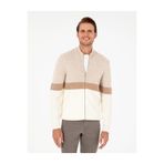 Pierre Cardin Ekru Regular Fit Yün Karışımlı Fermuarlı Triko Hırka 50296434-VR019