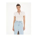 Pierre Cardin Ekru Slim Fit Triko Tişört 50288292-VR019
