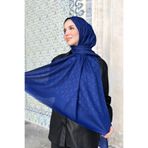 Pierre Cardin Elegans Monogram Şal - 1090700-924 - Kot Mavi