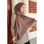 Pierre Cardin Elegans Monogram Şal - 1090700-931 - Kahverengi