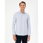 Pierre Cardin Erkek Açık Mavi Çizgili Slim Fit Uzun Kollu Gömlek 50294159-VR003