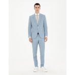 Pierre Cardin Erkek Açık Mavi Ekstra Slim Fit Çizgili Yün Takım Elbise 50285416-VR003 - 6 Drop