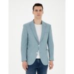 Pierre Cardin Erkek Açık Mavi Ex. Slim Fit Ceket 50285244-VR003 - 56 - 6 Drop