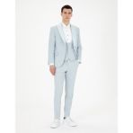 Pierre Cardin Erkek Açık Mavi Ex. Slim Fit Yelekli Smokin 50288078-VR003 - 48 - 6 Drop