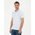 Pierre Cardin Erkek Açık Mavi Slim Fit %100 Pamuk Polo Yaka Basic Tişört 50291625-VR095 - XL - Buz Mavisi