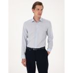 Pierre Cardin Erkek Açık Mavi Slim Fit %100 Yün Uzun Kollu Gömlek 50307300-VR003