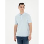 Pierre Cardin Erkek Açık Mavi Slim Fit Basic Tişört 50280754-VR095 - Buz Mavisi - XXL