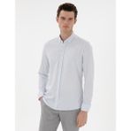Pierre Cardin Erkek Açık Mavi Slim Fit Çizgili Uzun Kollu Gömlek 50301583-VR003 - 2XL