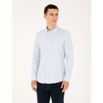 Pierre Cardin Erkek Açık Mavi Slim Fit Uzun Kollu Gömlek 50291042-VR003 - 3XL