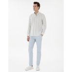 Pierre Cardin Erkek Açık Mavi Slim Fit Yazlık Kanvas Pantolon 50305450-VR003 - 31 - 32