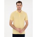 Pierre Cardin Erkek Açık Sarı Slim Fit %100 Pamuk Polo Yaka Basic Tişört 50306448-VR004