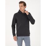 Pierre Cardin Erkek Antrasit 2 İplik Regular Fit Kapüşonlu Basic Sweatshirt 50314055-VR006 - 3XL