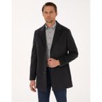 Pierre Cardin Erkek Antrasit Ex. Slim Fit Yün Karışımlı Kaşe Kaban 50314200-VR006 - 46
