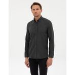 Pierre Cardin Erkek Antrasit Flanel Dokulu Slim Fit Uzun Kollu Gömlek 50316751-VR006