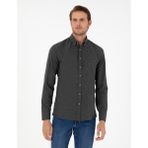 Pierre Cardin Erkek Antrasit Slim Fit Uzun Kollu Gömlek 50298570-VR006 - XL