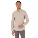 Pierre Cardin Erkek Bej Gömlek Desenli 50316751-VR011