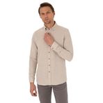 Pierre Cardin Erkek Bej Gömlek Desenli 50316768-VR011