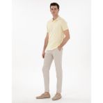 Pierre Cardin Erkek Bej Slim Fit Beli Lastikli Kanvas Pantolon 50301791-VR011 - 38 - 32