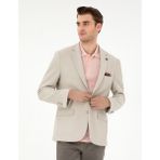 Pierre Cardin Erkek Bej Slim Fit Ceket 50303389-VR011 - 6 Drop - 48