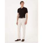 Pierre Cardin Erkek Bej Slim Fit Keten Karışımlı Pileli Kumaş Pantolon 50306776-VR011