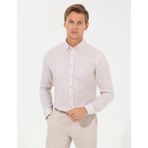 Pierre Cardin Erkek Bej Slim Fit Uzun Kollu Gömlek 50247542-VR011