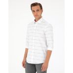 Pierre Cardin Erkek Bej Slim Fit Uzun Kollu Gömlek 50296902-VR011 - XL