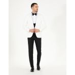 Pierre Cardin Erkek Beyaz Ex. Slim Fit Yelekli Smokin 50265143-VR013 - 52 - 6 Drop
