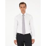 Pierre Cardin Erkek Beyaz Parlak Saten Slim Fit Uzun Kollu Basic Gömlek 50292520-VR013 - XL