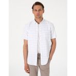 Pierre Cardin Erkek Beyaz Regular Fit Kısa Kollu Gömlek 50307066-VR013 - XL