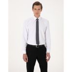Pierre Cardin Erkek Beyaz Regular Fit Uzun Kollu Basic Gömlek 50316742-VR013 - 2XL