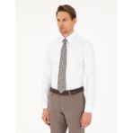 Pierre Cardin Erkek Beyaz Regular Fit Uzun Kollu Gömlek 50292309-VR013 - S