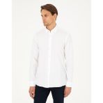 Pierre Cardin Erkek Beyaz Slim Fit Uzun Kollu Gömlek 50293255-VR013 - XS