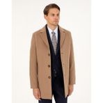 Pierre Cardin Erkek Camel Ex. Slim Fit Kaşe Kaban 50291017-VR015 - 56